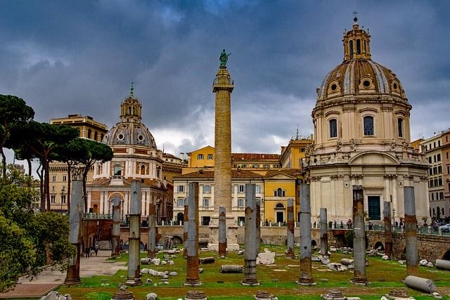 trajan, column, dome